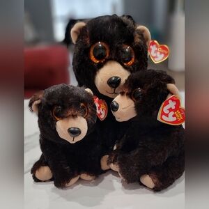 Lot Of  3 Ky Kodi The Bear. One 9" Kodi Bear. Two 6" Kodi The Bear.  Pre-owned.